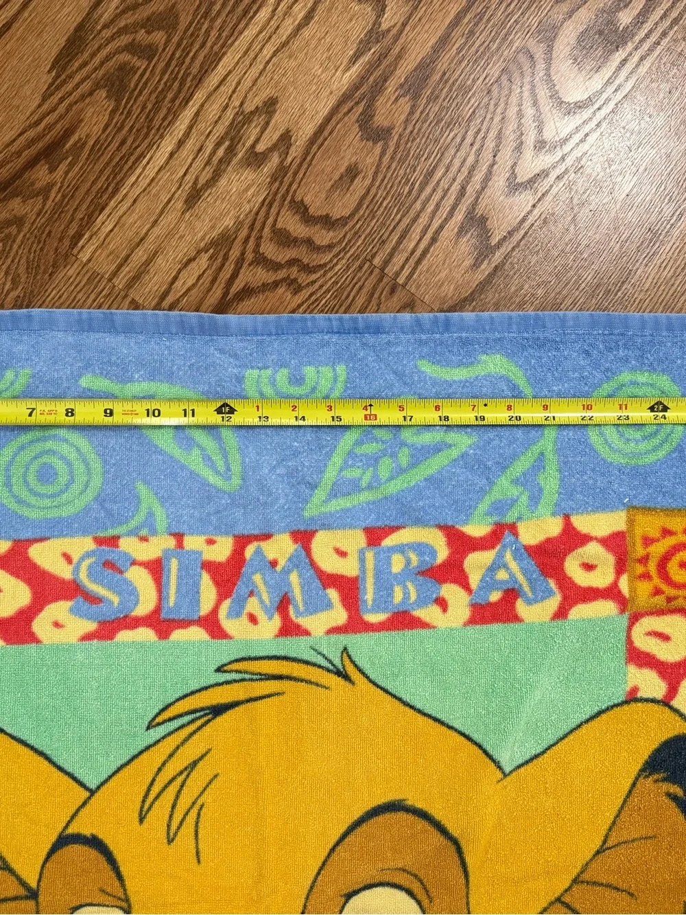 Vintage 90s Disney The Lion King Simba Beach Pool Towel Franco Cotton